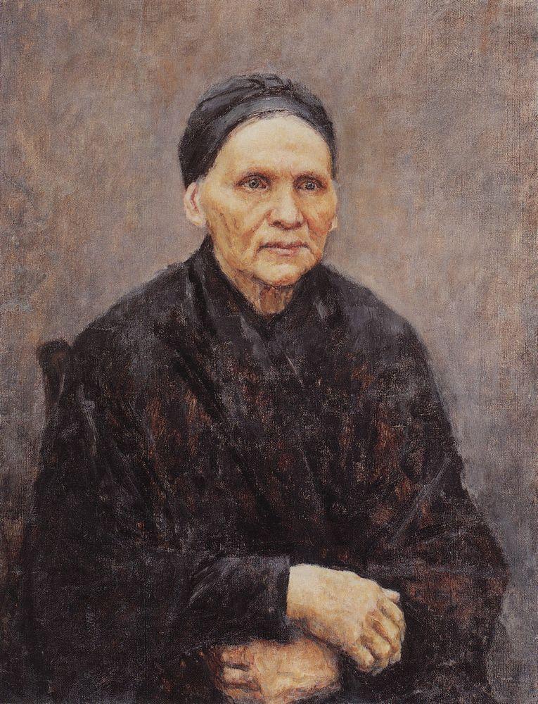 Vasily Surikov Portrait of P. F. Surikova (Artist's Mother) 1887 Fine Art Print