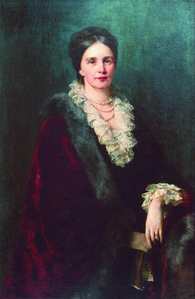 Konstantin Makovsky Portrait of P.Uvarova 1882 Fine Art Print