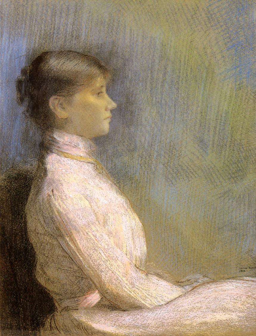 Odilon Redon Portrait of Paule Gobillard 1900 Fine Art Print