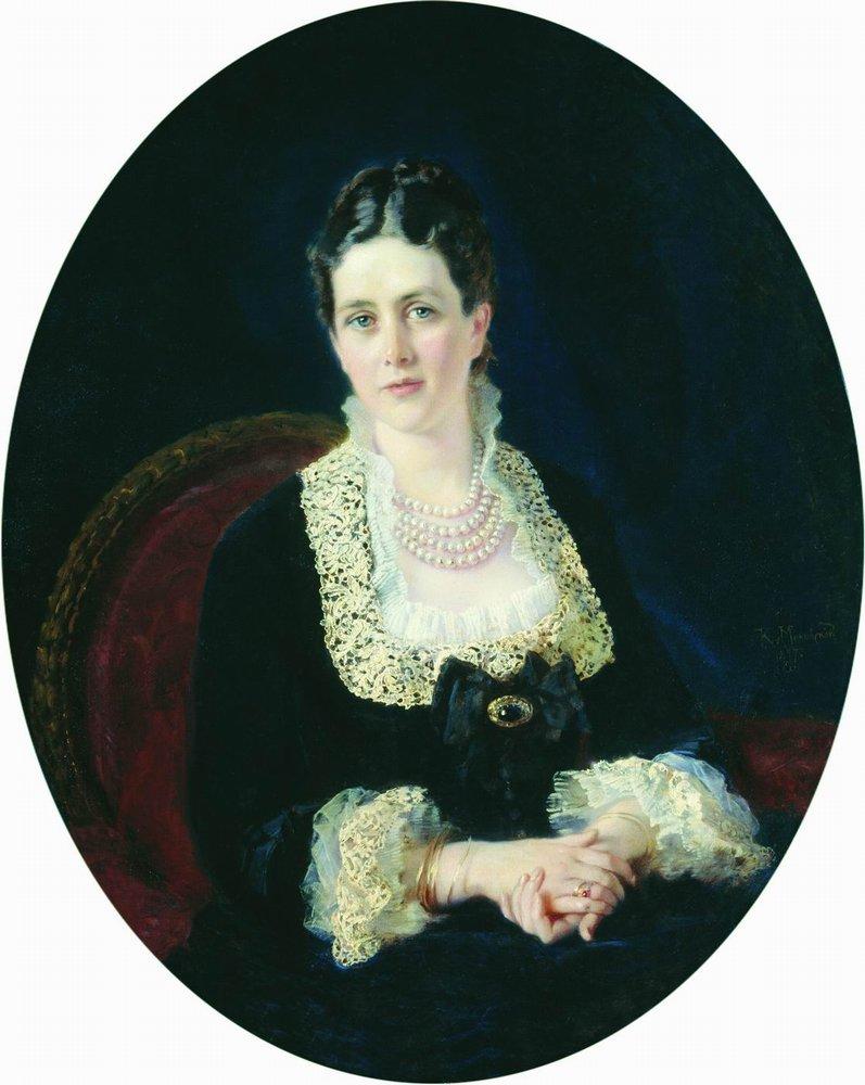 Konstantin Makovsky Portrait of Princess E.Sheremetiyeva 1877 Fine Art Print