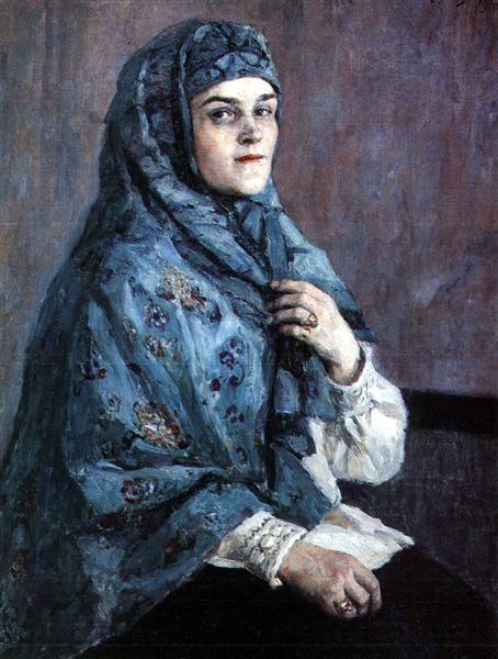 Vasily Surikov Portrait of Princess P. I. Shcherbatova 1910 Fine Art Print