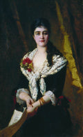 Konstantin Makovsky Portrait of Russian Opera Singer Sandra Panaeva 1889 Fine Art Print