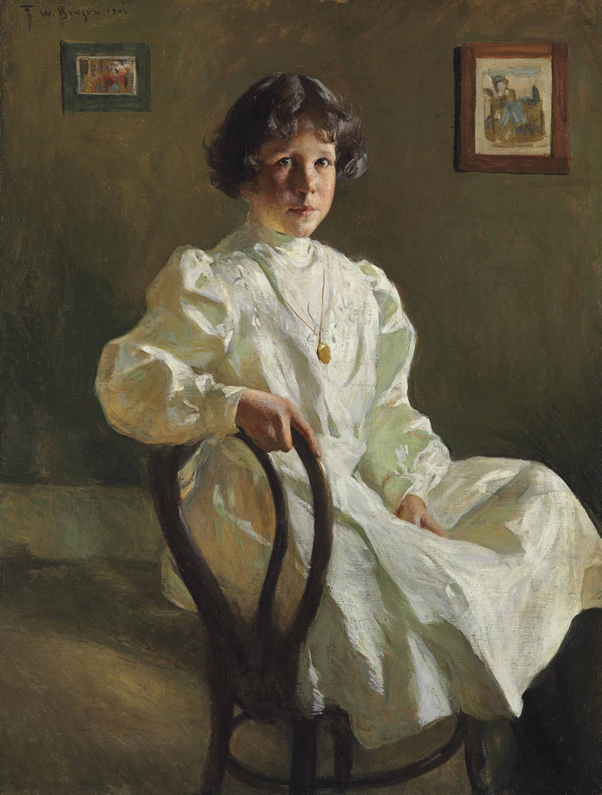 Frank W. Benson Portrait of Sue 1906 Fine Art Print