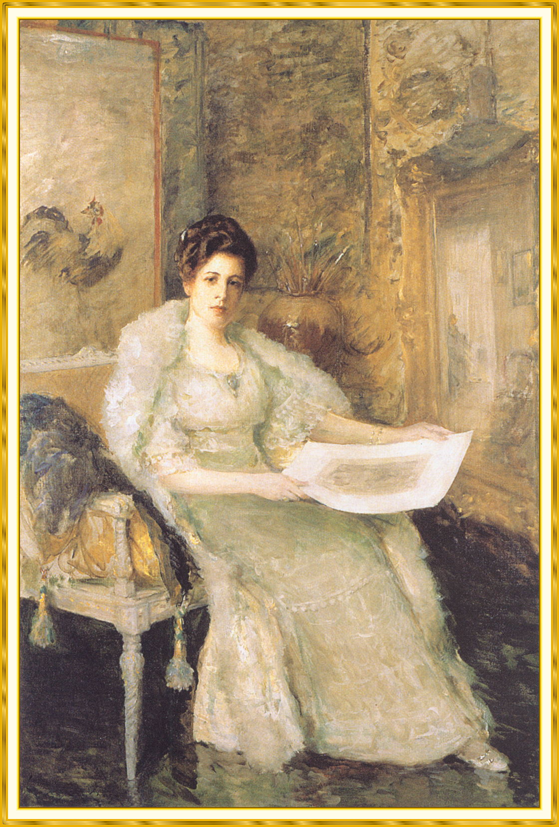 William Merritt Chase Portrait of Susan Watkins 1914 Fine Art Print