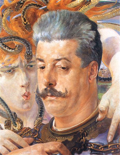 Jacek Malczewski Portrait of Tadeusz Błotnicki with Medusa 1902 Fine Art Print