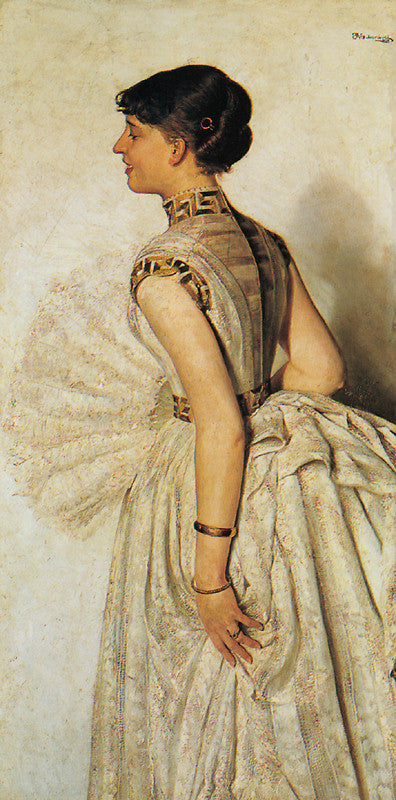Jacek Malczewski Portrait of the Artist's Fiance 1887 Fine Art Print