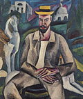 Pyotr Konchalovsky Portrait of the Artist Vladimir Rozhdestvensky 1912 Fine Art Print