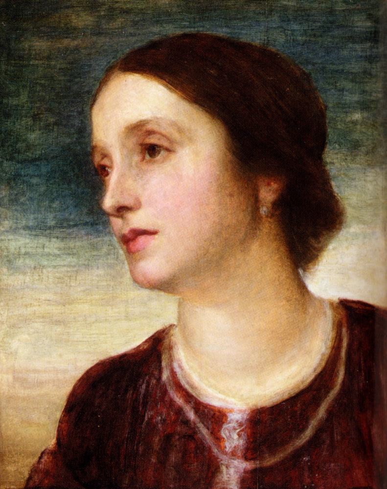 George Frederick Watts Portrait Of The Countess Somers 1860 Fine Art Print