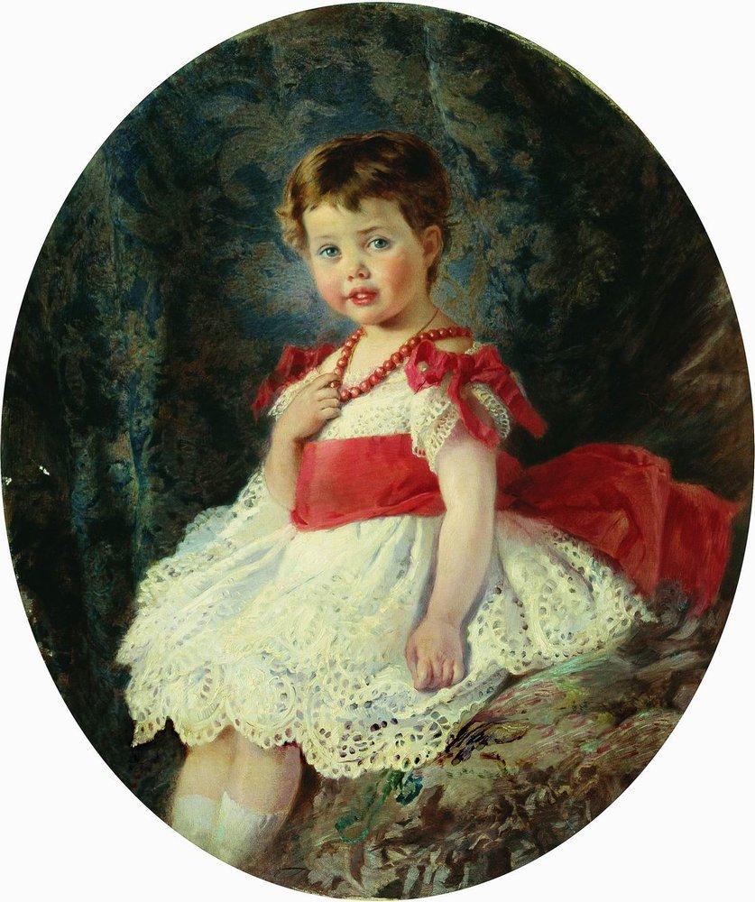 Konstantin Makovsky Portrait of the Girl 1877 Fine Art Print