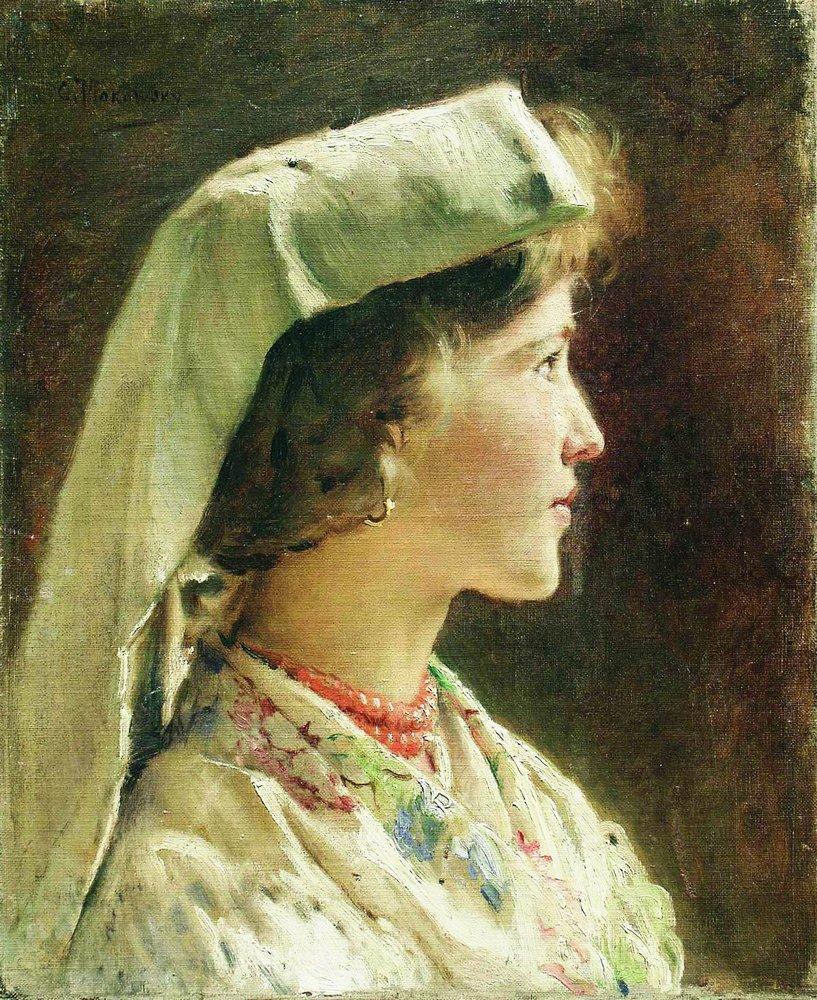 Konstantin Makovsky Portrait of the Girl 1900-1910 Fine Art Print