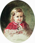 Konstantin Makovsky Portrait of the Girl Zhenia 1860 Fine Art Print