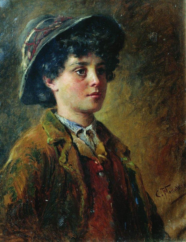 Konstantin Makovsky Portrait of the Italian Boy 1877 Fine Art Print