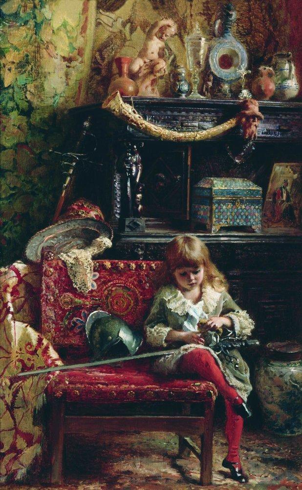 Konstantin Makovsky Portrait of the Son in Workshop 1882 Fine Art Print