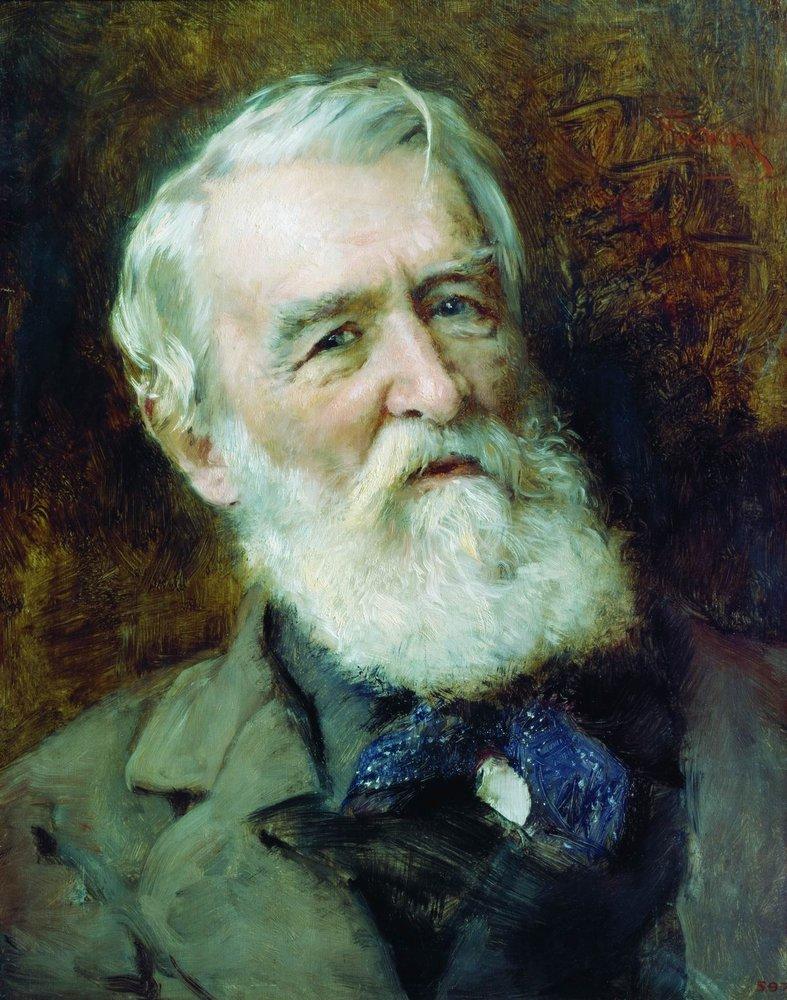 Konstantin Makovsky Portrait of the Wrighter D.Grigorovich 1899 Fine Art Print