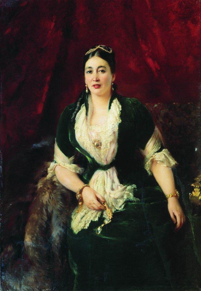 Konstantin Makovsky Portrait of Tradeswoman E.Rastorgueva 1885 Fine Art Print