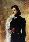 Konstantin Makovsky Portrait of V.Bahrushina 1900 Fine Art Print