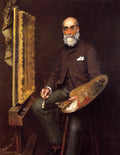 William Merritt Chase Portrait of Worthington Whittredge 1890 Fine Art Print
