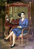 Ilya Mashkov Portrait of Z.D.R. (Lady in Blue) 1927 Fine Art Print