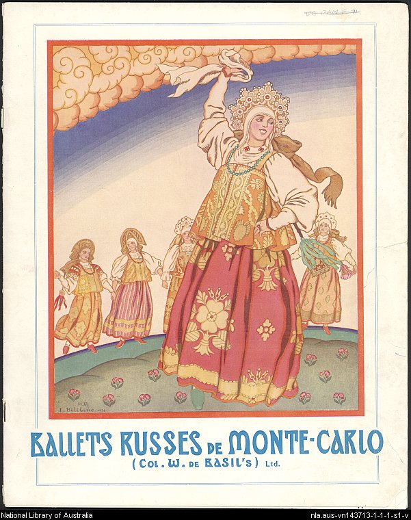 Ivan Bilibin Poster of Russian Ballet 1930 Fine Art Print