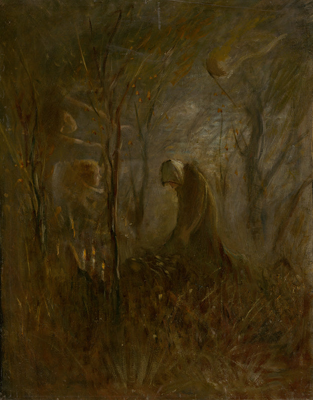 Laszlo Mednyanszky Prayer over the Grave 1895 Fine Art Print