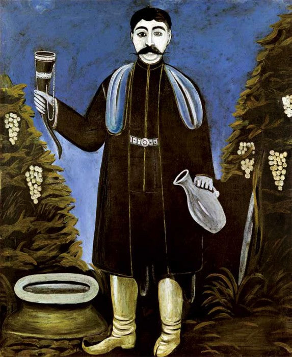 Niko Pirosmani Noble with a horn for drinking wine 1908 Fine Art Print