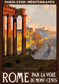 Roman Forum Rome Italy Vintage Style Travel Poster 1920 Fine Art Print