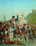Konstantin Makovsky Proclamation of Kuzma Minin in Nizhny Novgorod in 1611 1896 Fine Art Print