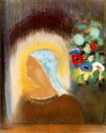 Odilon Redon Profile and Flowers 1912 Fine Art Print