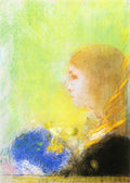 Odilon Redon Profile of a Young Girl 1900 Fine Art Print