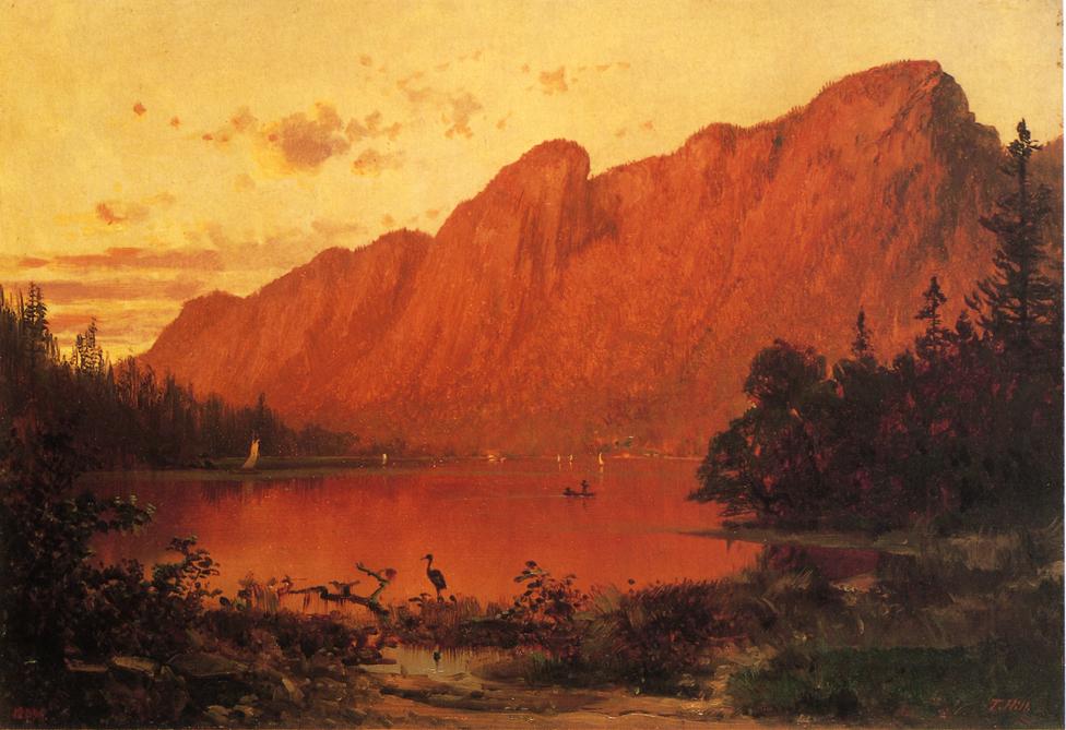 Thomas Hill Profile Peak from Profile Lake, New Hampshire 1869 Fine Art Print