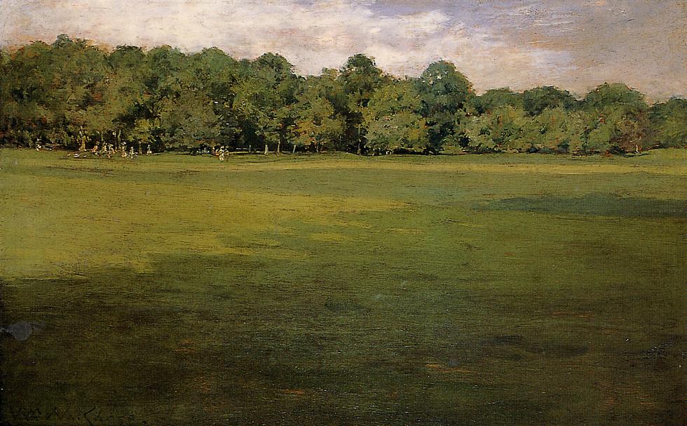 William Merritt Chase Prospect Park, aka Croquet Lawn Prospect Park 1886 Fine Art Print