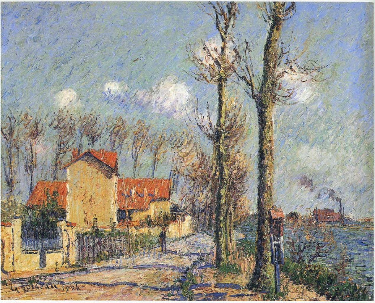 Gustave Loiseau Quay of Pothius in Pontoise 1906 Fine Art Print