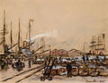 Maxime Maufra Quayside in Le Havre 1905 Fine Art Print