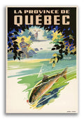 Canadian Fly Fishing Vintage Travel Poster 1930 Fine Art Print