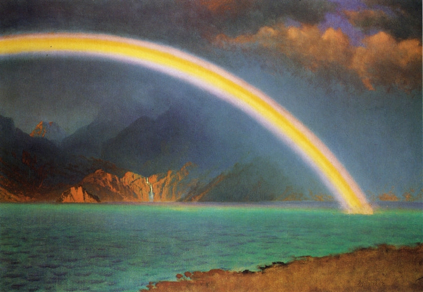 Albert Bierstadt Rainbow over Jenny Lake, Wyoming 1872 Fine Art Print