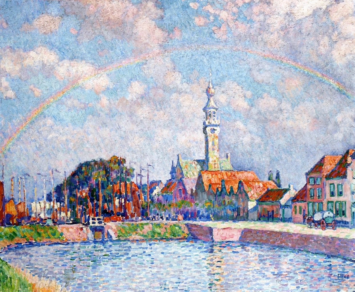 Theo van Rysselberghe Rainbow over Veere 1906 Fine Art Print