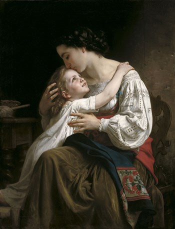 William-Adolphe Bouguereau Raising Her Up 1865 Fine Art Print