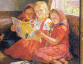 Nikolay Bogdanov Belsky Reading Girls 1917 Fine Art Print