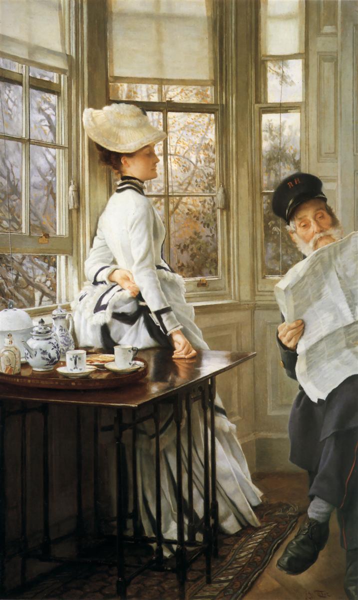 James Tissot Reading the News 1874 Fine Art Print