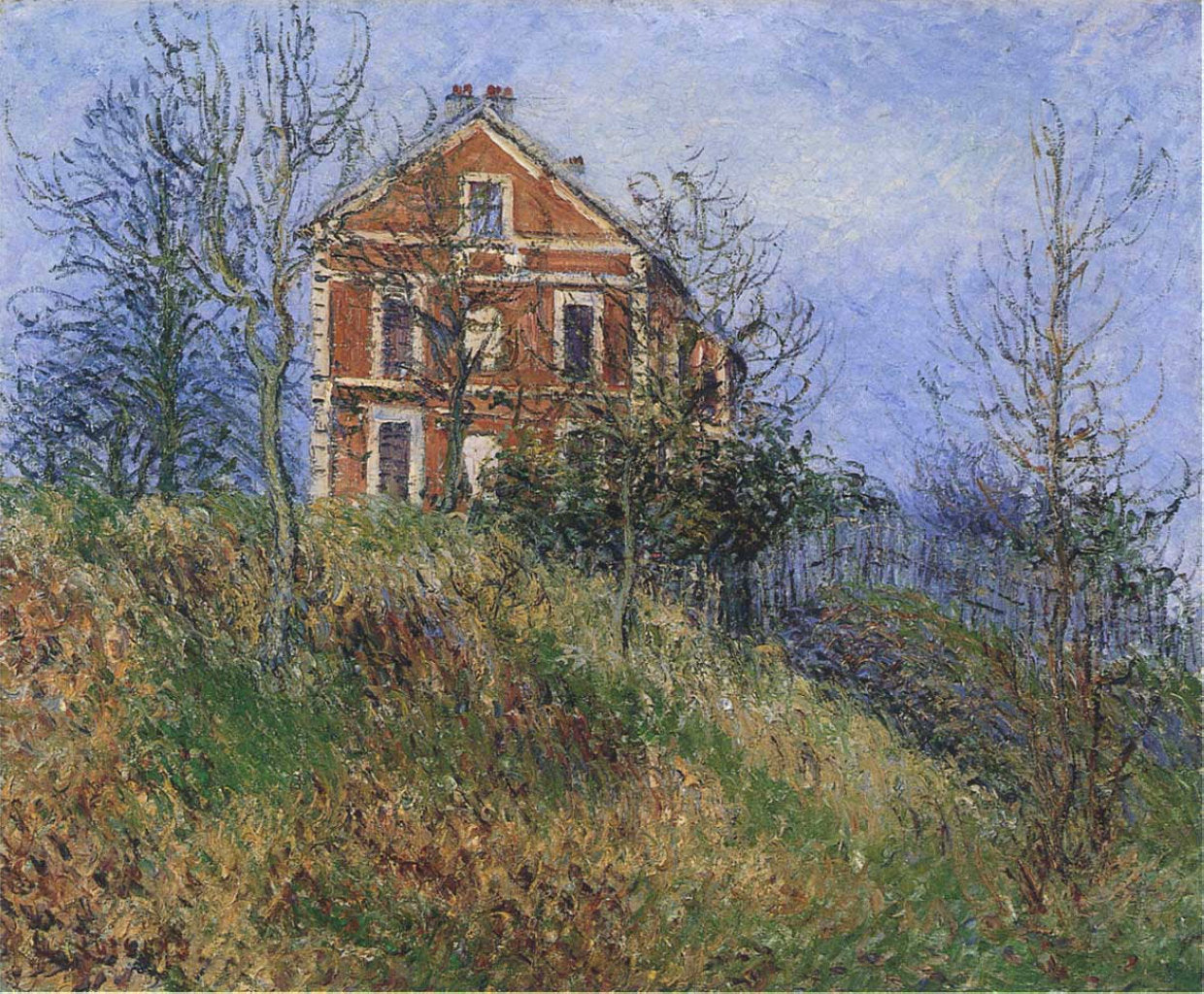 Gustave Loiseau Red House Near Port Marly 1910 Fine Art Print