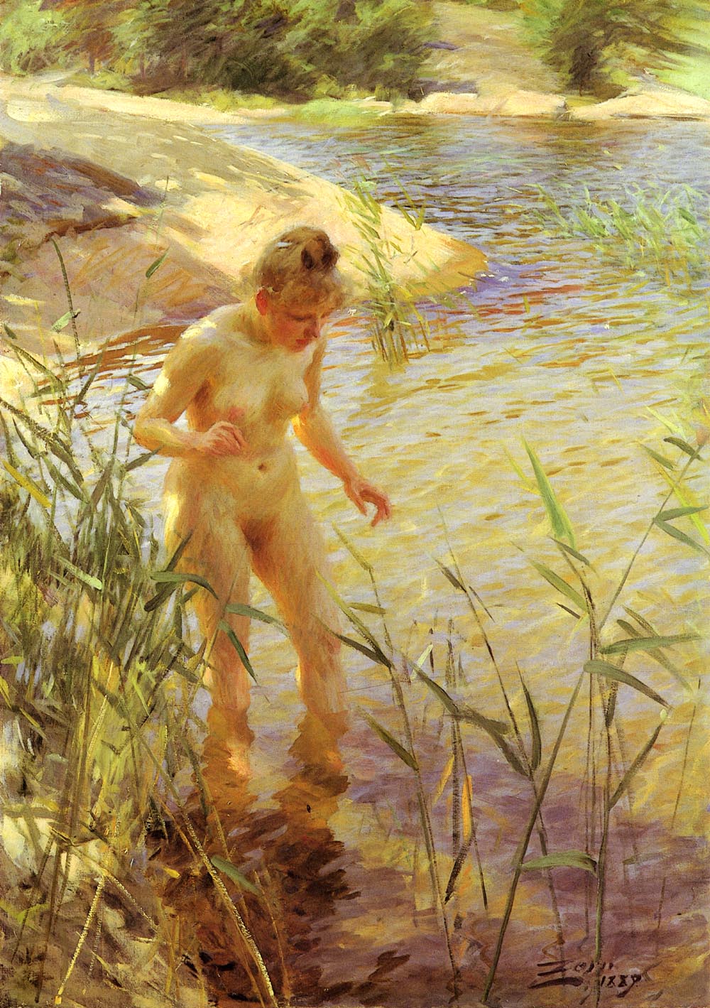Anders Zorn Reflexions 1889 Fine Art Print