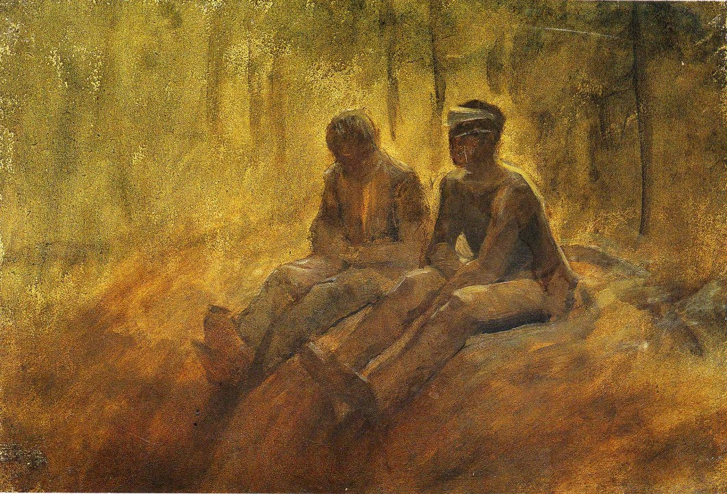 Laszlo Mednyanszky Resting Vagabonds 1914-1918 Fine Art Print