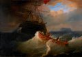 Andreas Achenbach Retrieving the Stern Boat 1846 Fine Art Print