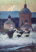 Mikhail Nesterov Riders 1932 Fine Art Print