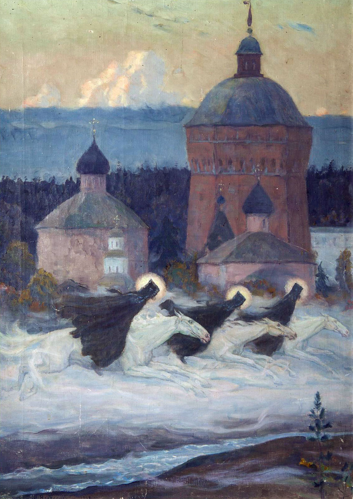 Mikhail Nesterov Riders 1932 Fine Art Print