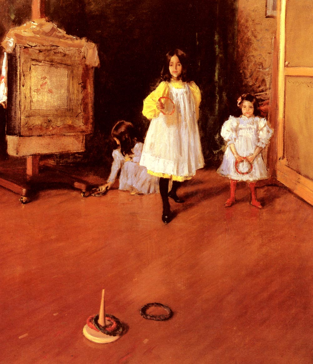 William Merritt Chase Ring Toss 1896 Fine Art Print