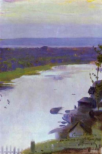 Mikhail Nesterov River Belaya 1909 Fine Art Print