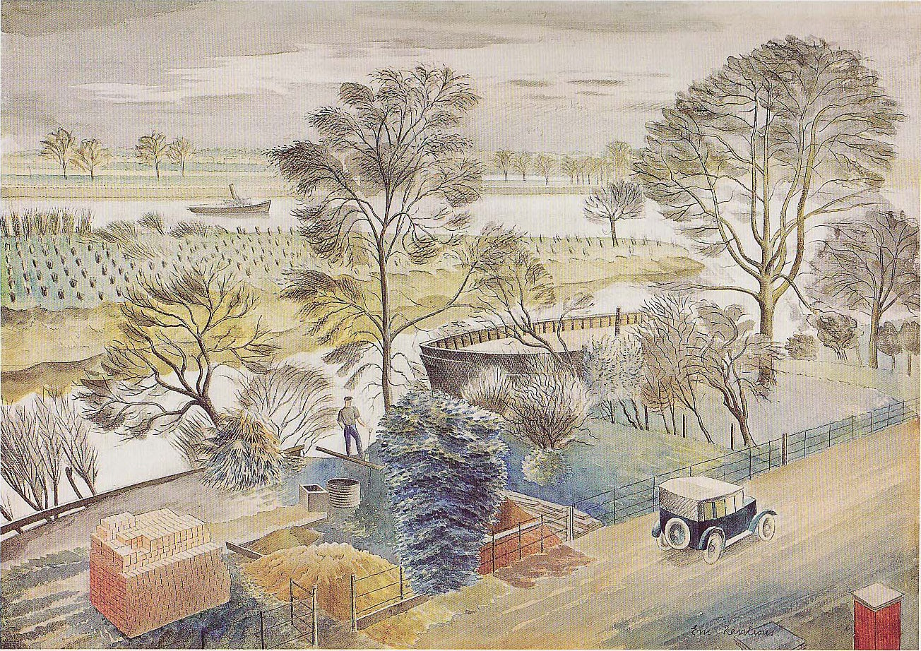 Eric Ravilious River Thames 1933 Fine Art Print