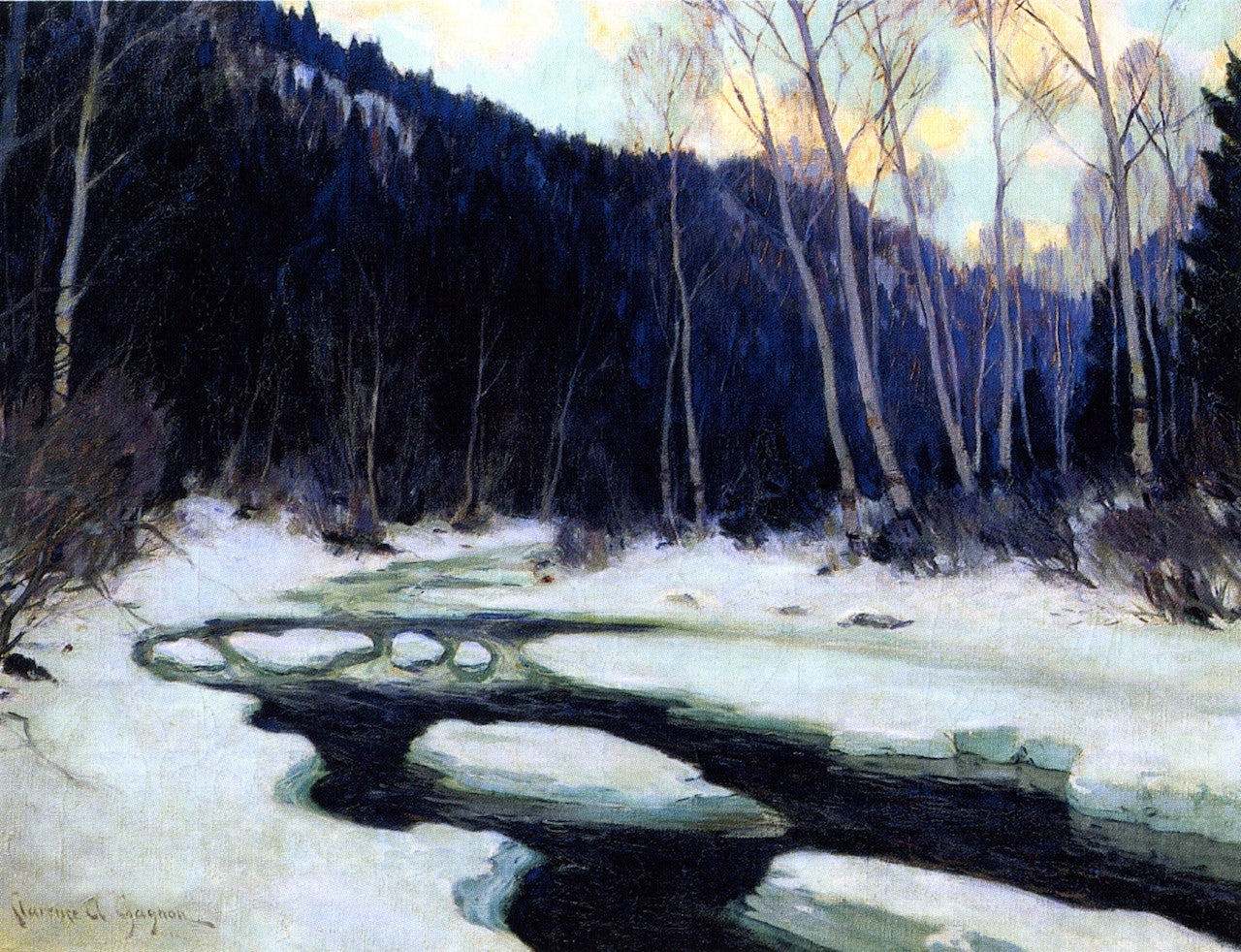 Clarence Gagnon River Thaw 1913 Fine Art Print