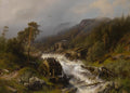 Hermann Ottomar Herzog River View with a Mill 1875 Fine Art Print